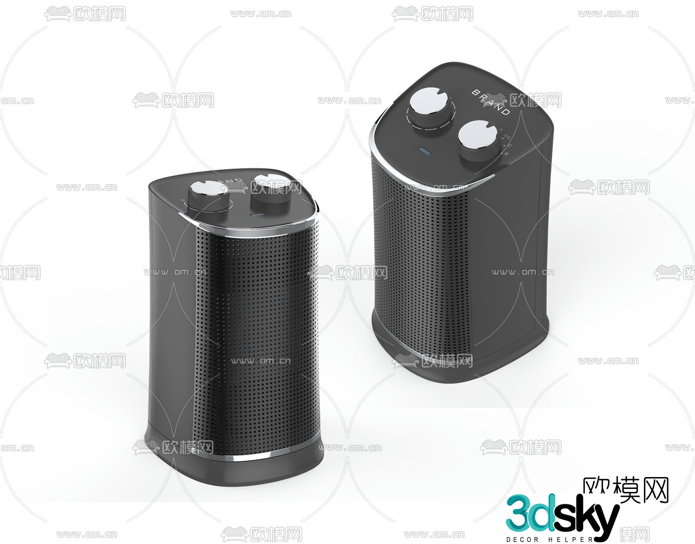 Modern electric heater 3d model