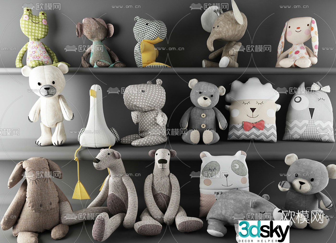 Modern ragdoll toy 3d model