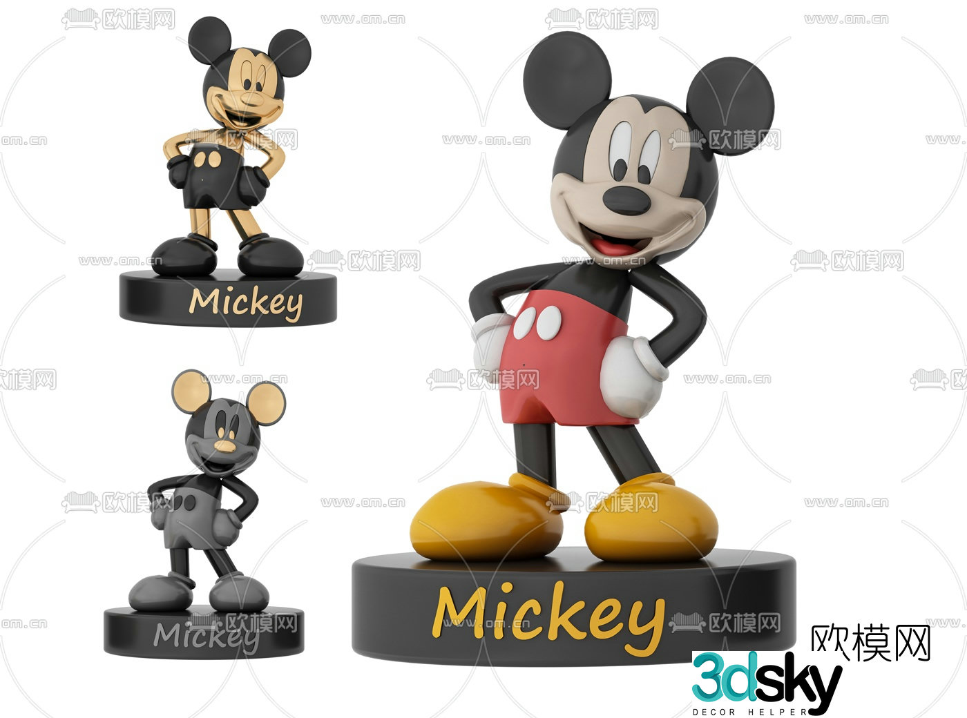 Modern Mickey Mouse children’s toy 3d model