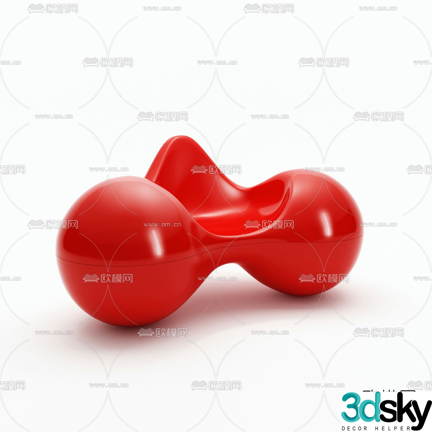 Modern children’s shaped sofa 3d model