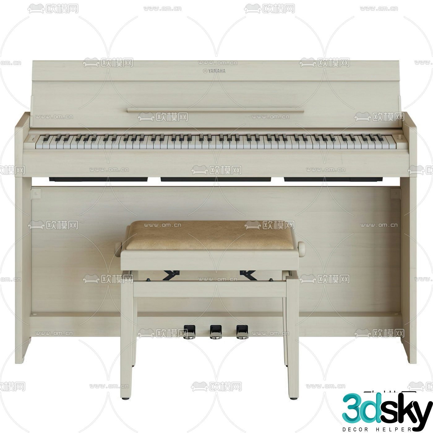 modern piano 3d model