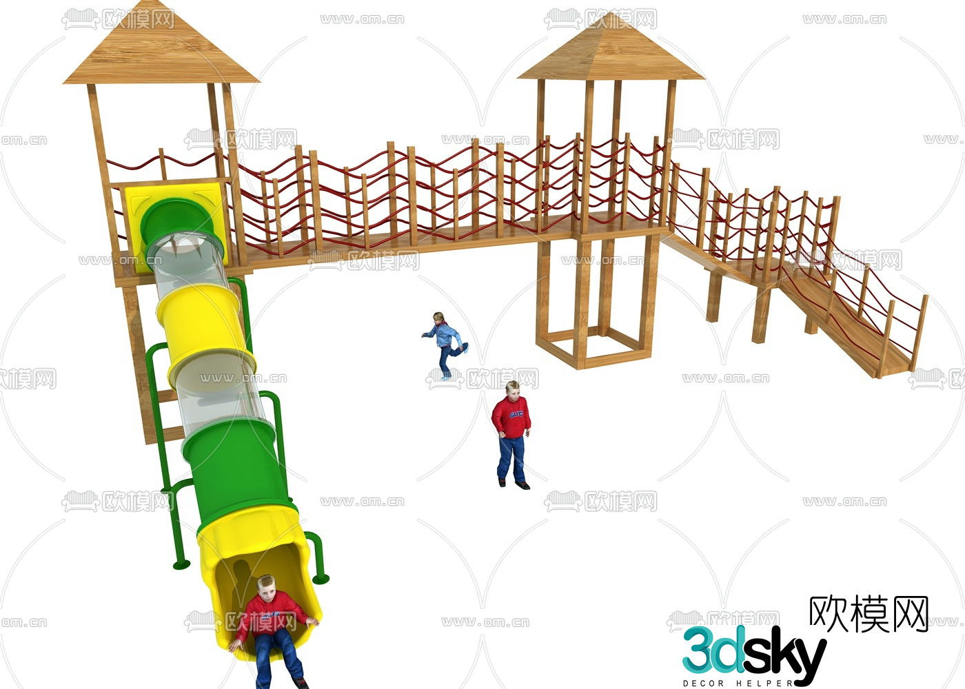 Modern outdoor slide 3d model