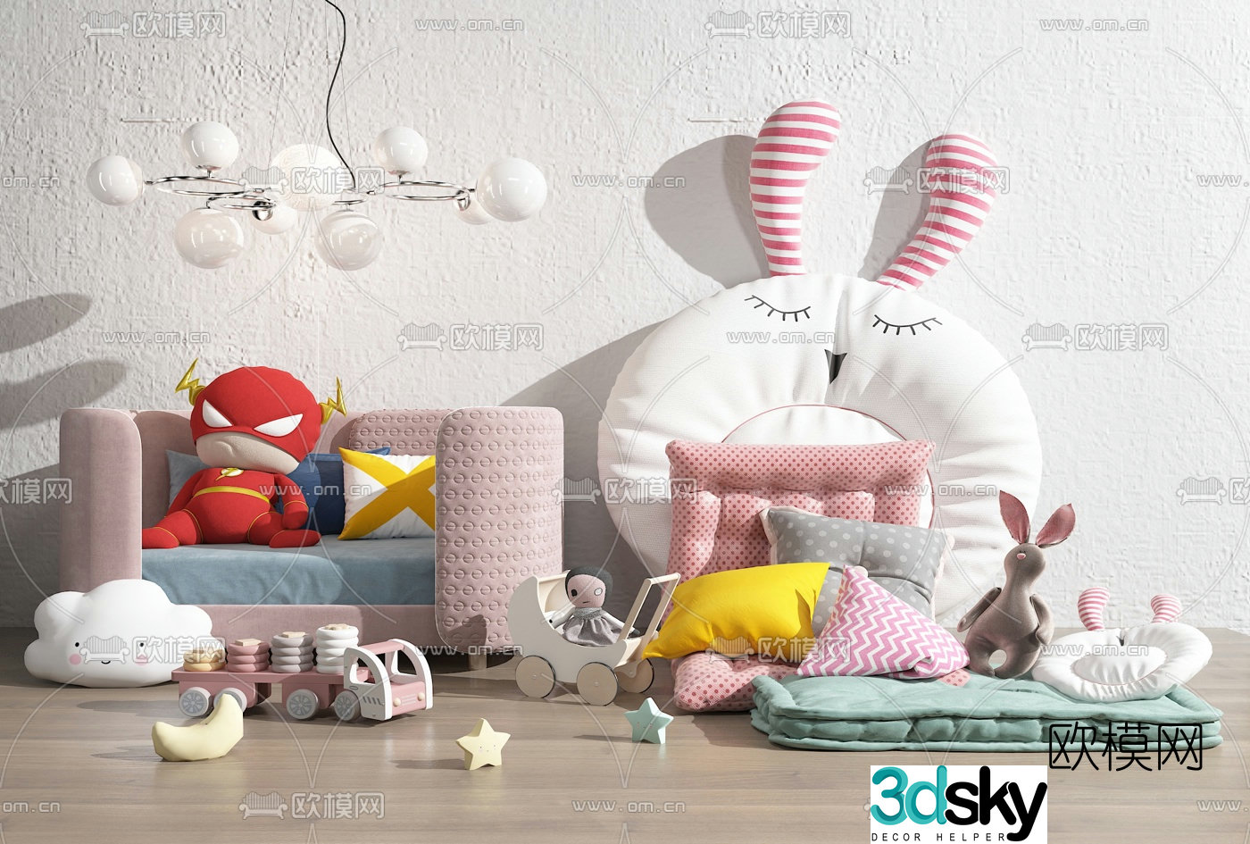 Nordic doll toys children’s products 3d model