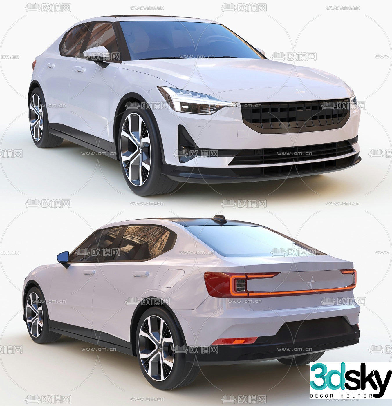 Modern Volvo SUV car 3d model