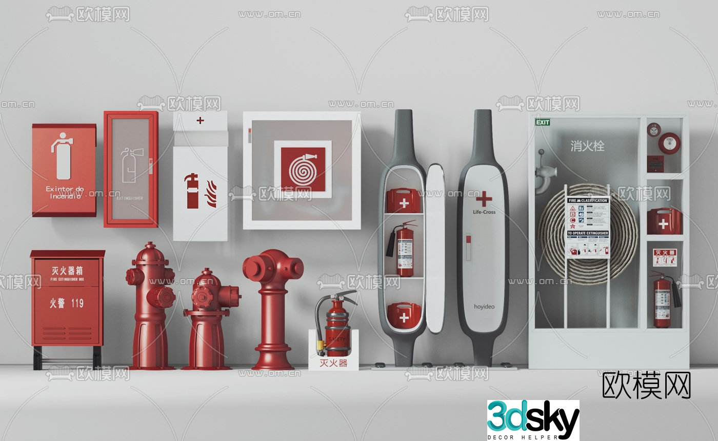 Modern fire hydrant 3d model