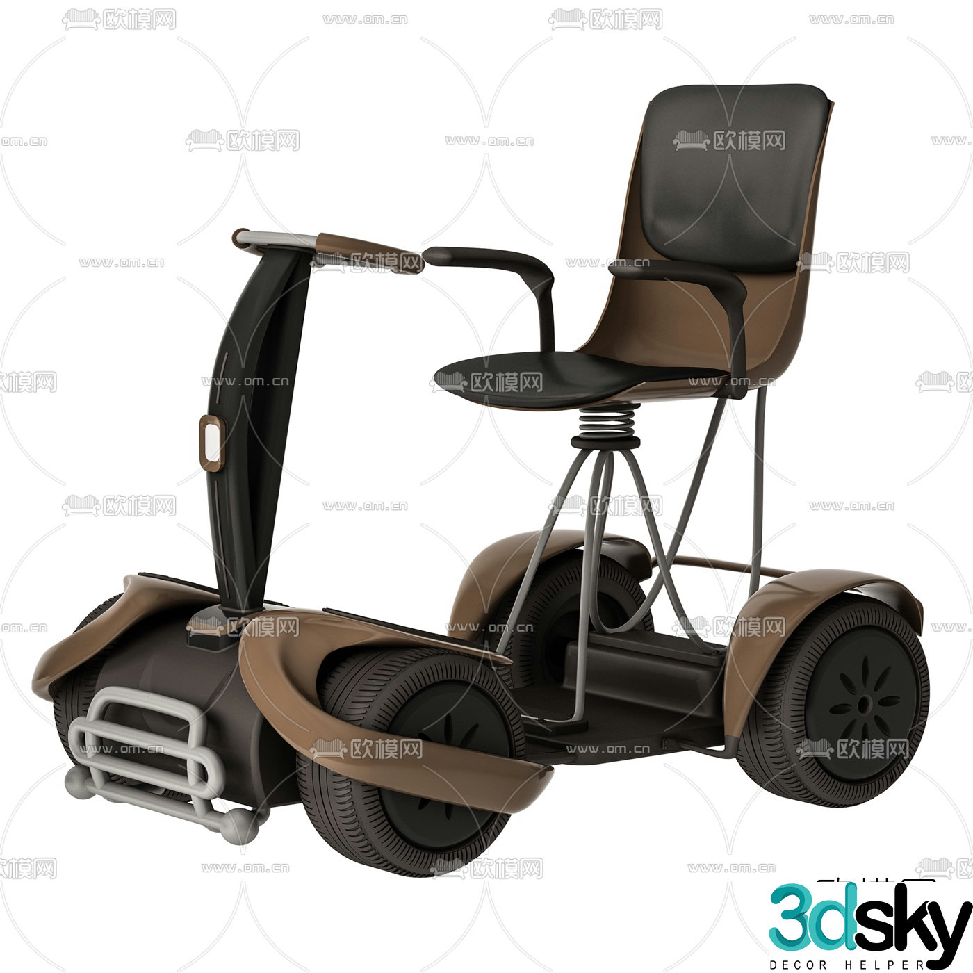 Modern mobility scooter for the elderly 3d model