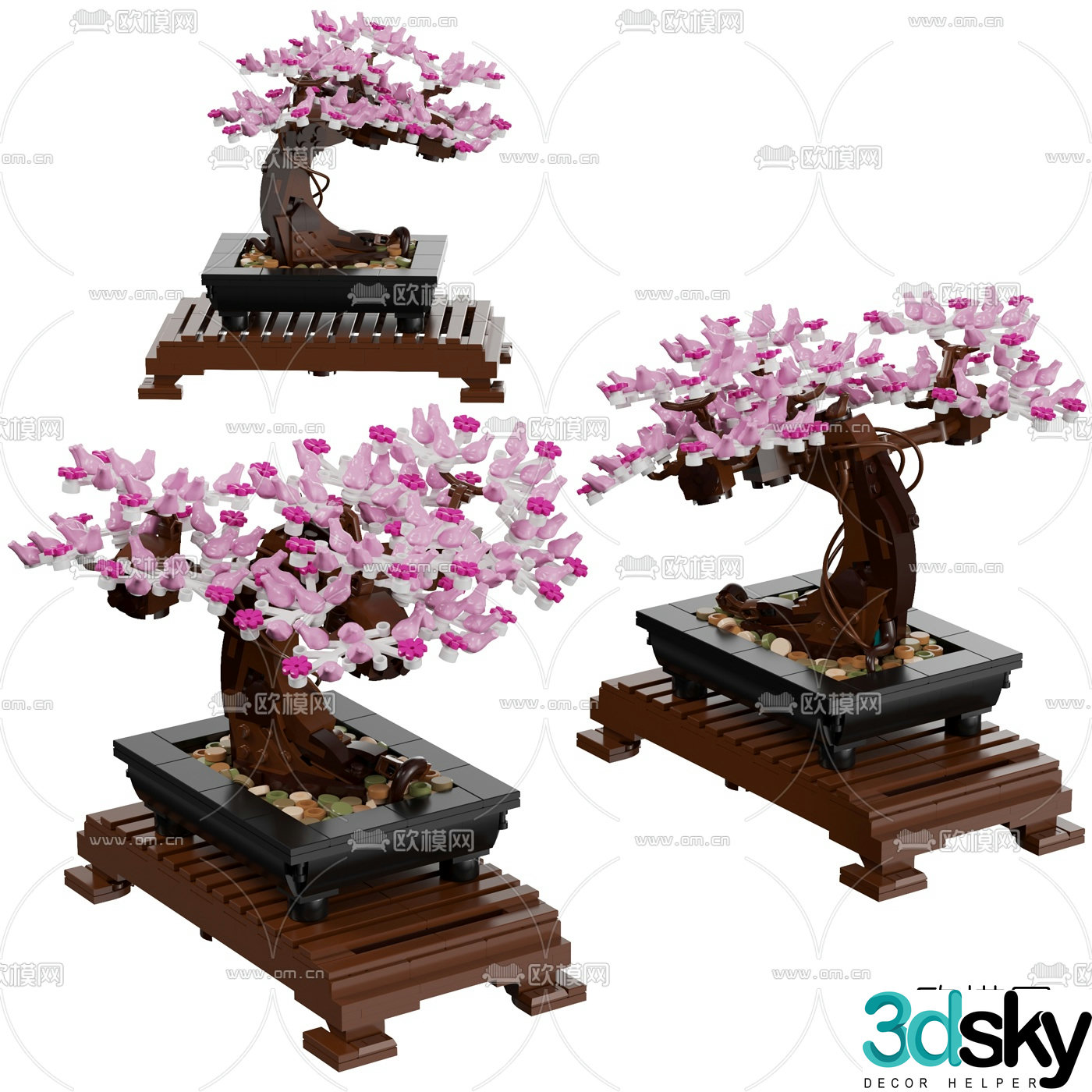 Modern potted toy 3d model