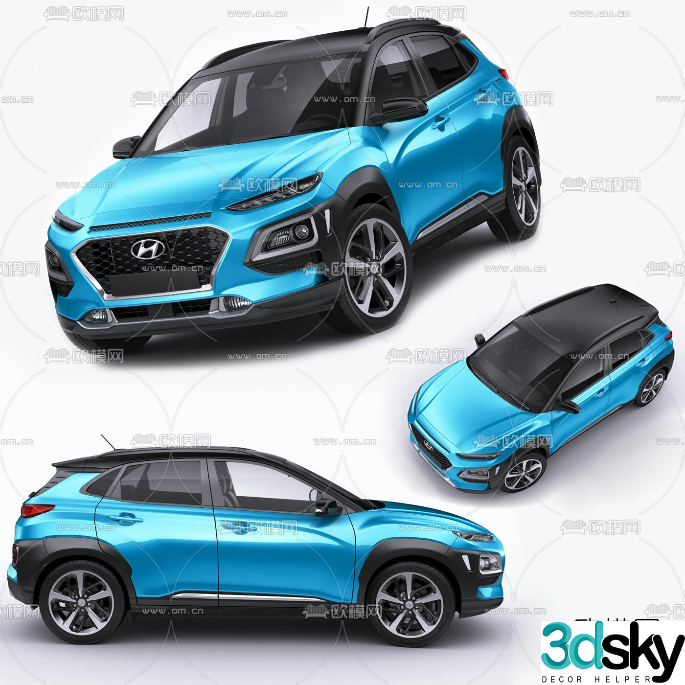 modern suv car 3d model