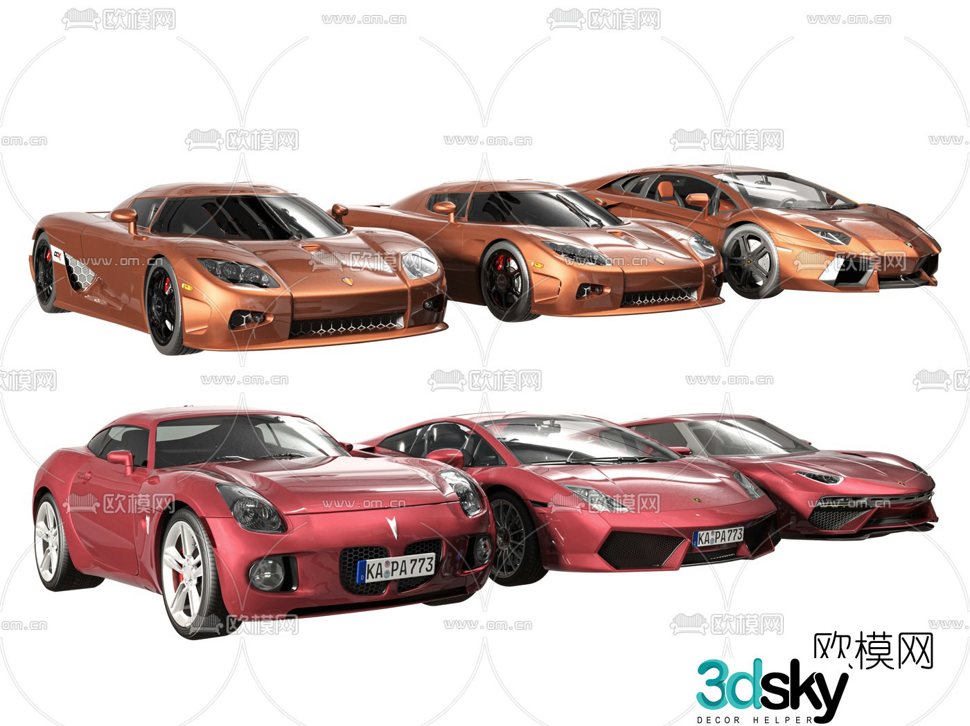 Modern sports car car 3d model