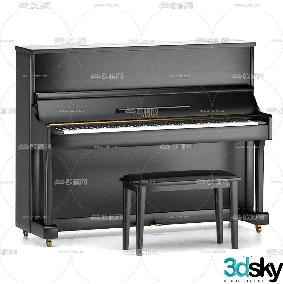 modern piano 3d model