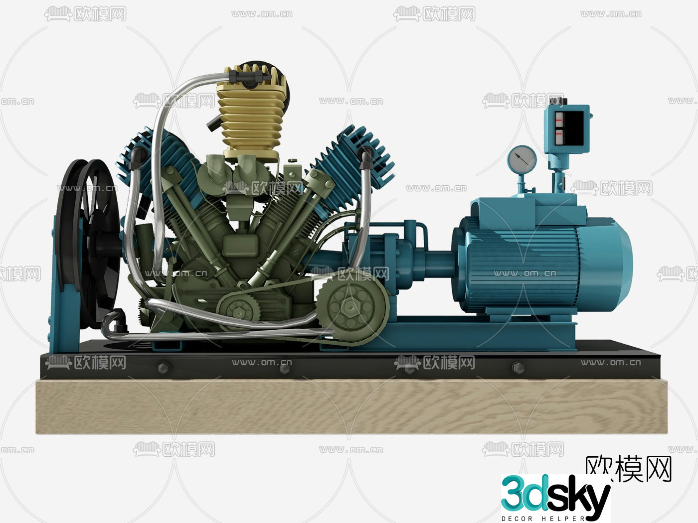 Modern generator machinery equipment 3d model