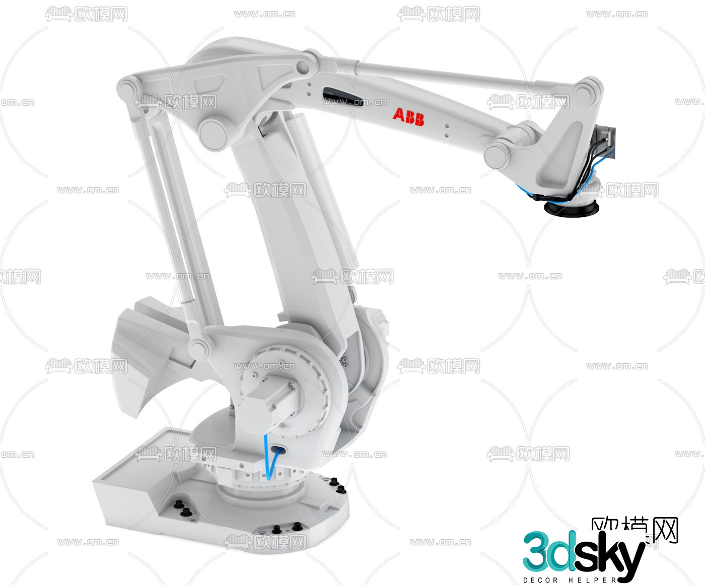 Modern industrial robotic arm 3d model