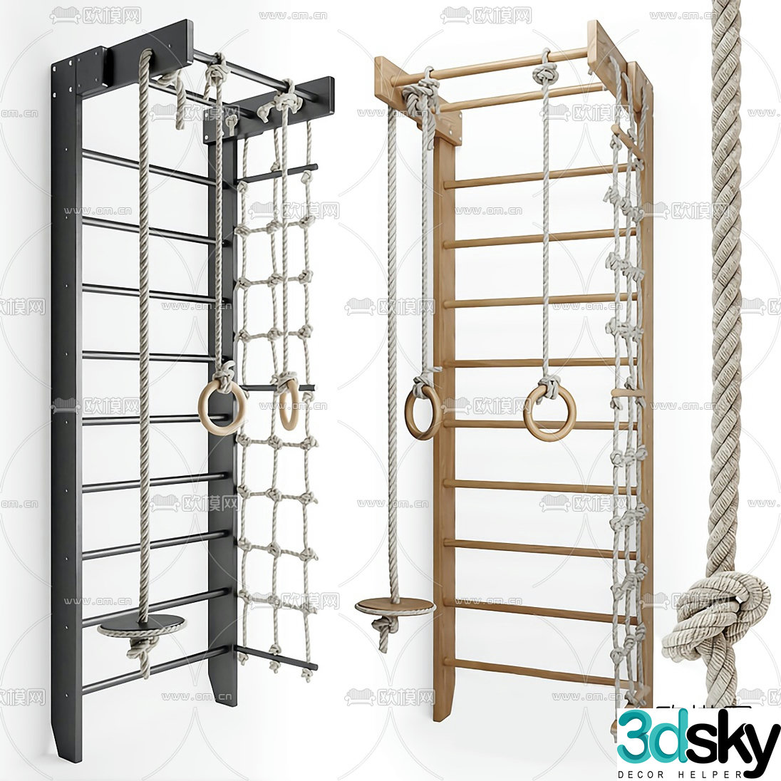 Modern children's climbing ladder amusement equipment 3d model