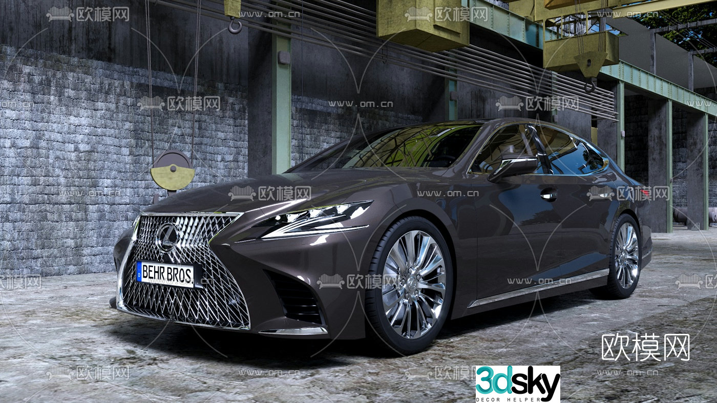 modern lexus car 3d model