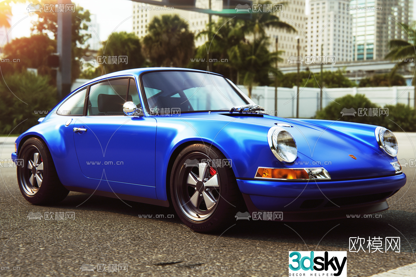 Modern Porsche 911 sports car 3d model