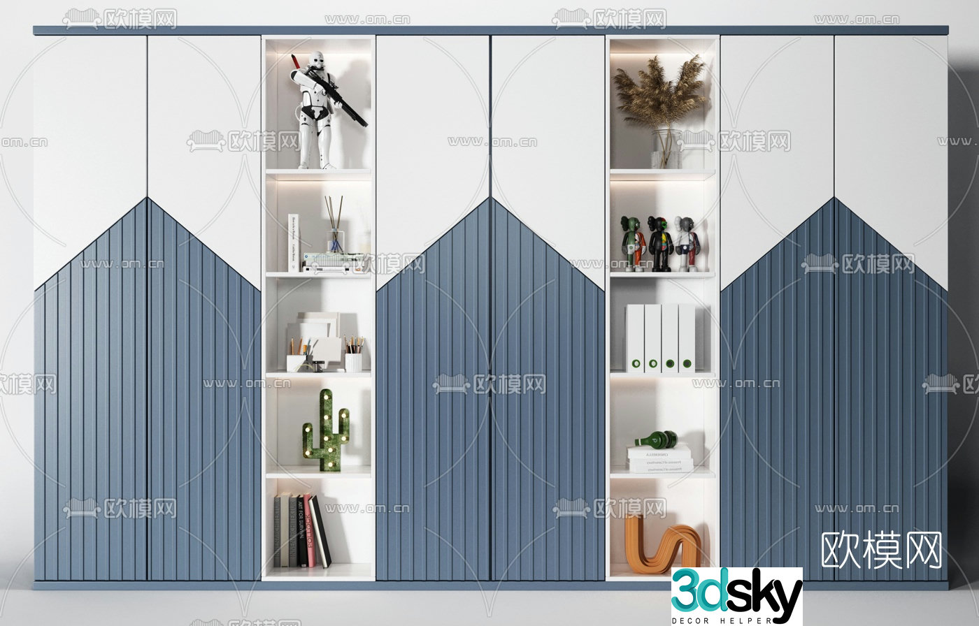Modern multifunctional children’s wardrobe 3d model