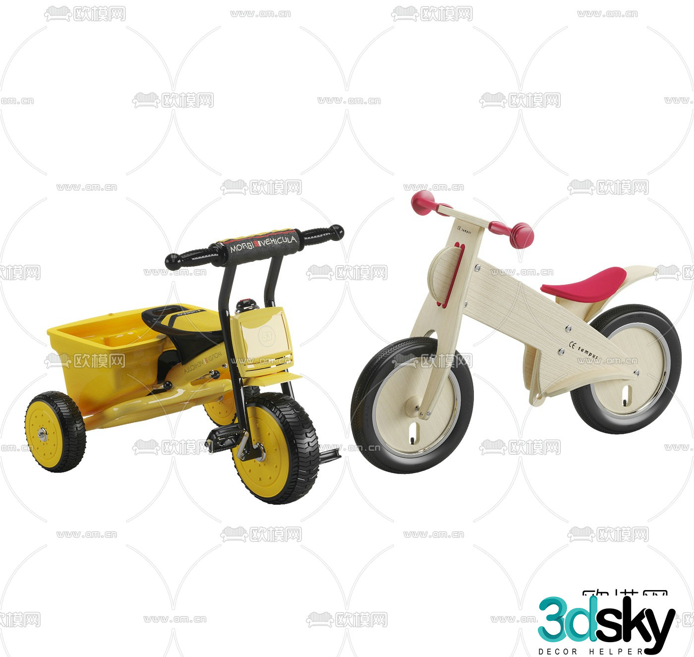 Modern children’s bicycle 3d model