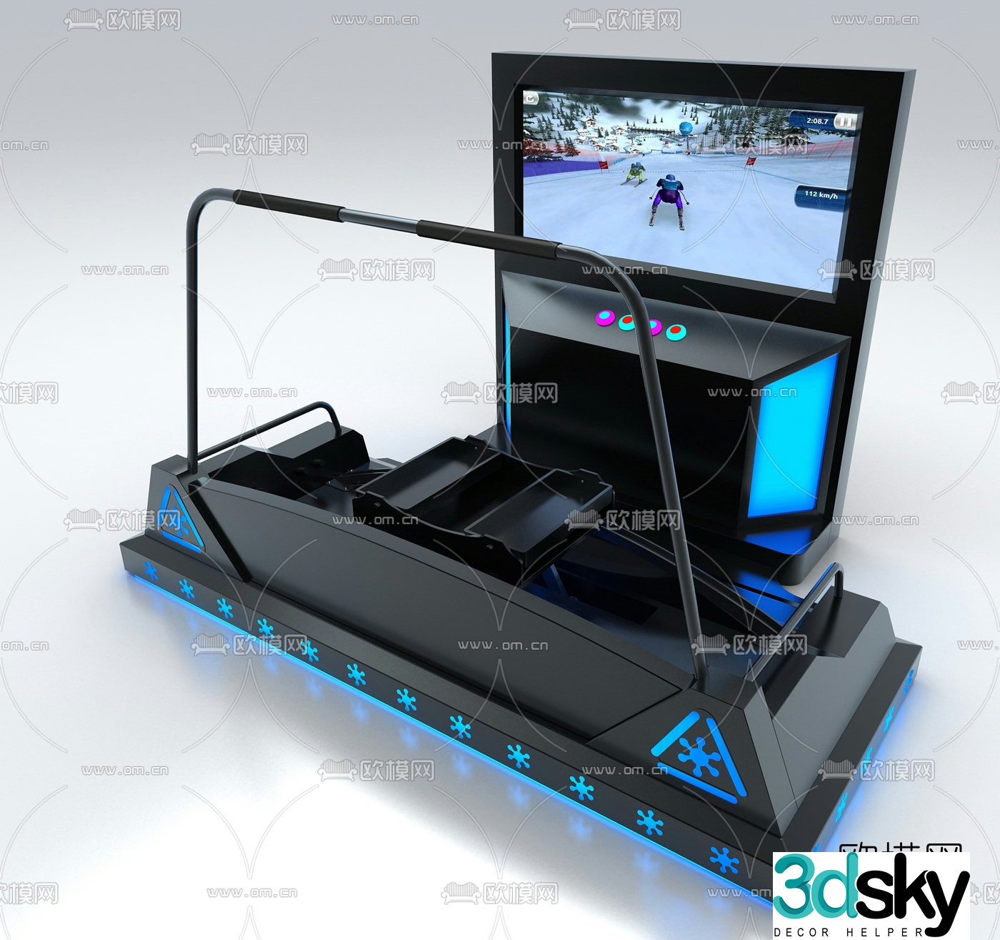 Modern VR ski machine 3d model