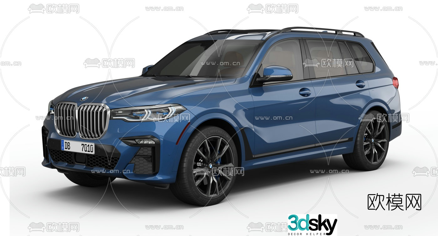 modern bmw suv car 3d model