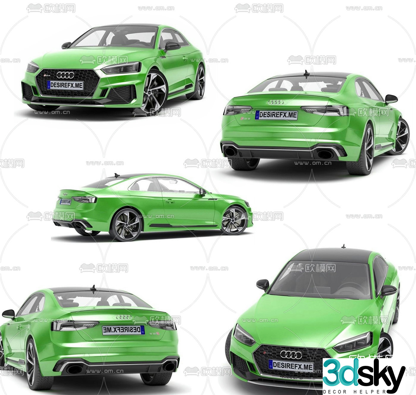modern audi car 3d model