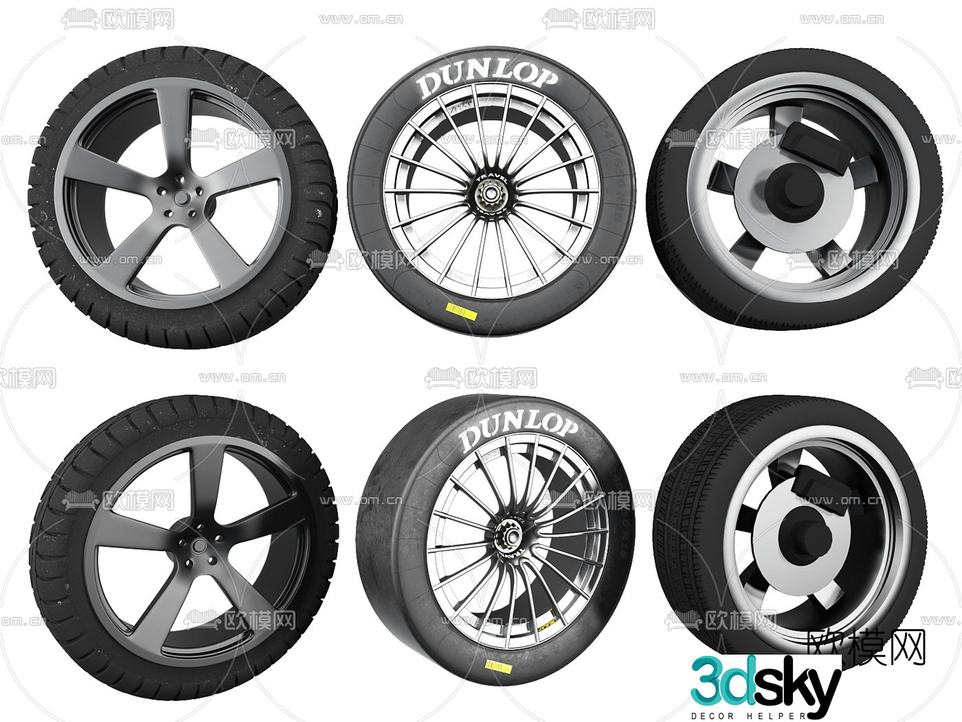 modern car tire 3d model