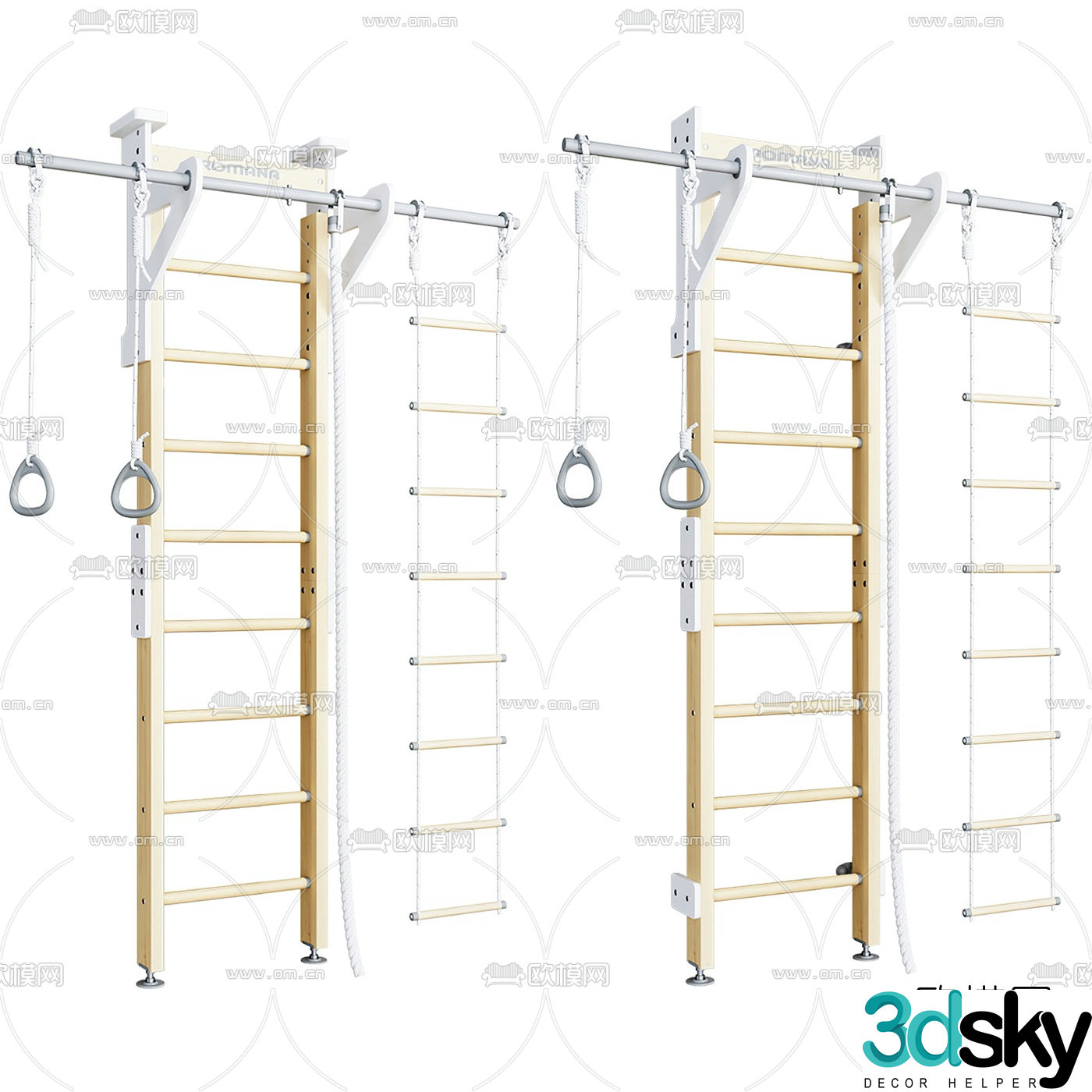 Modern children's climbing ladder 3d model