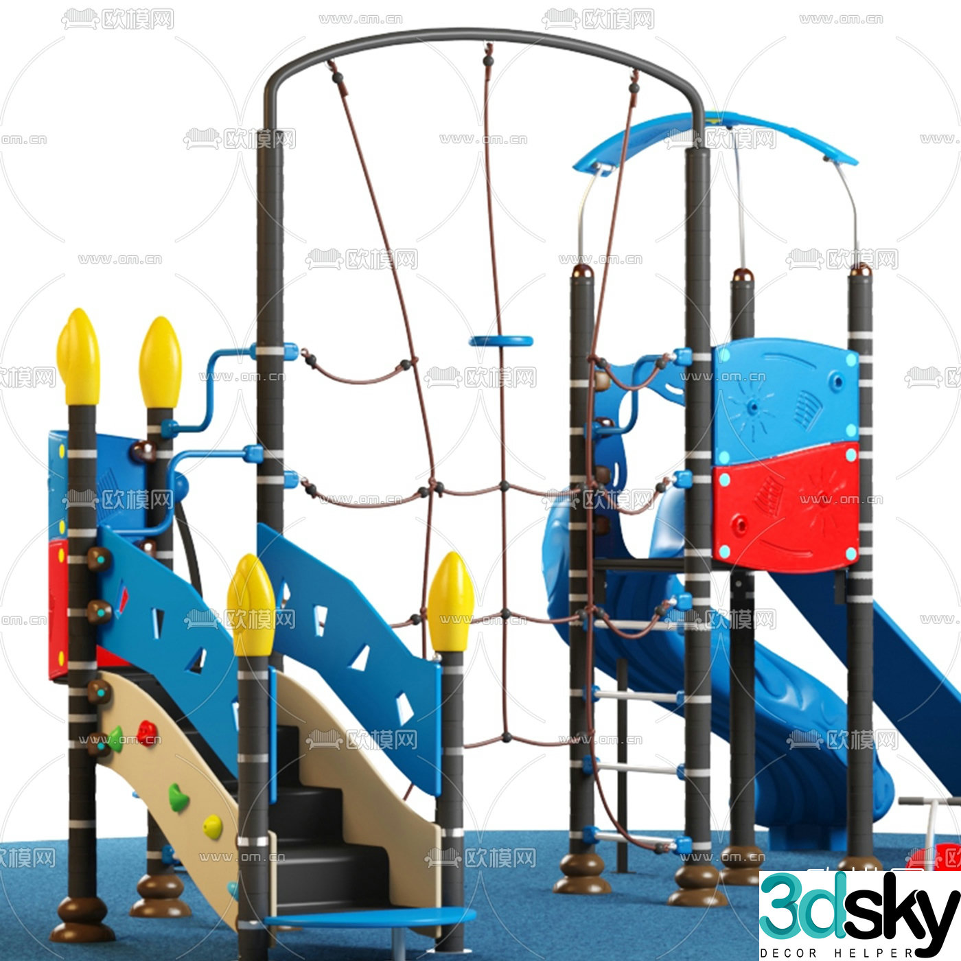 Modern children's amusement park slide shaker 3d model