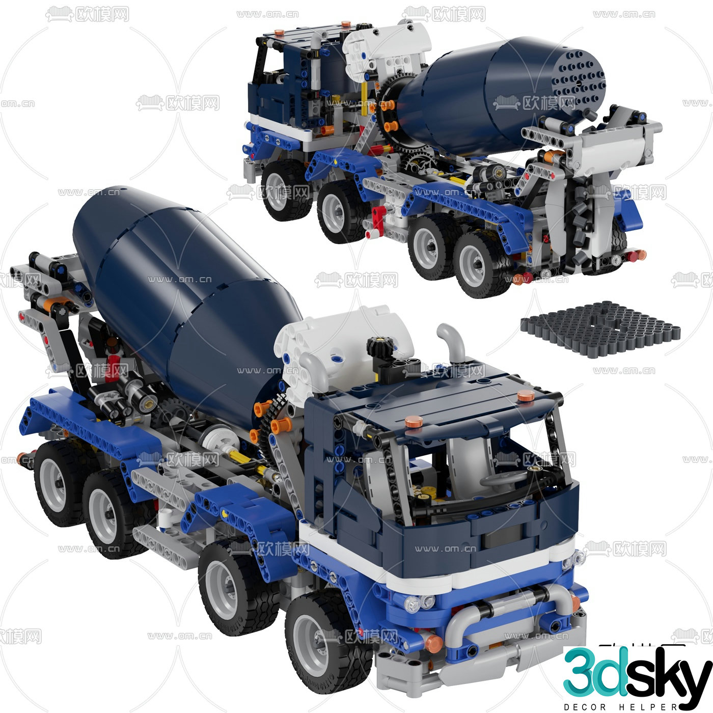 Modern toy engineering vehicle 3d model
