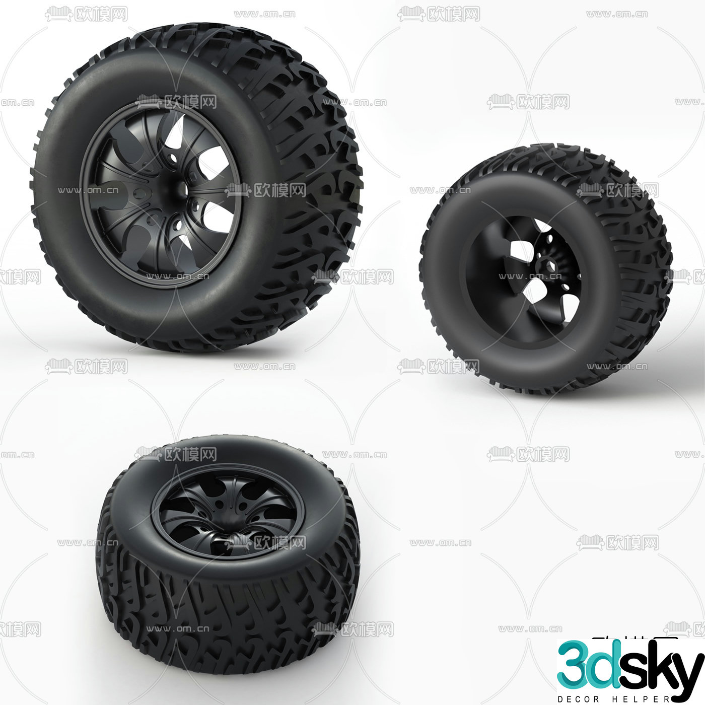modern car tire 3d model