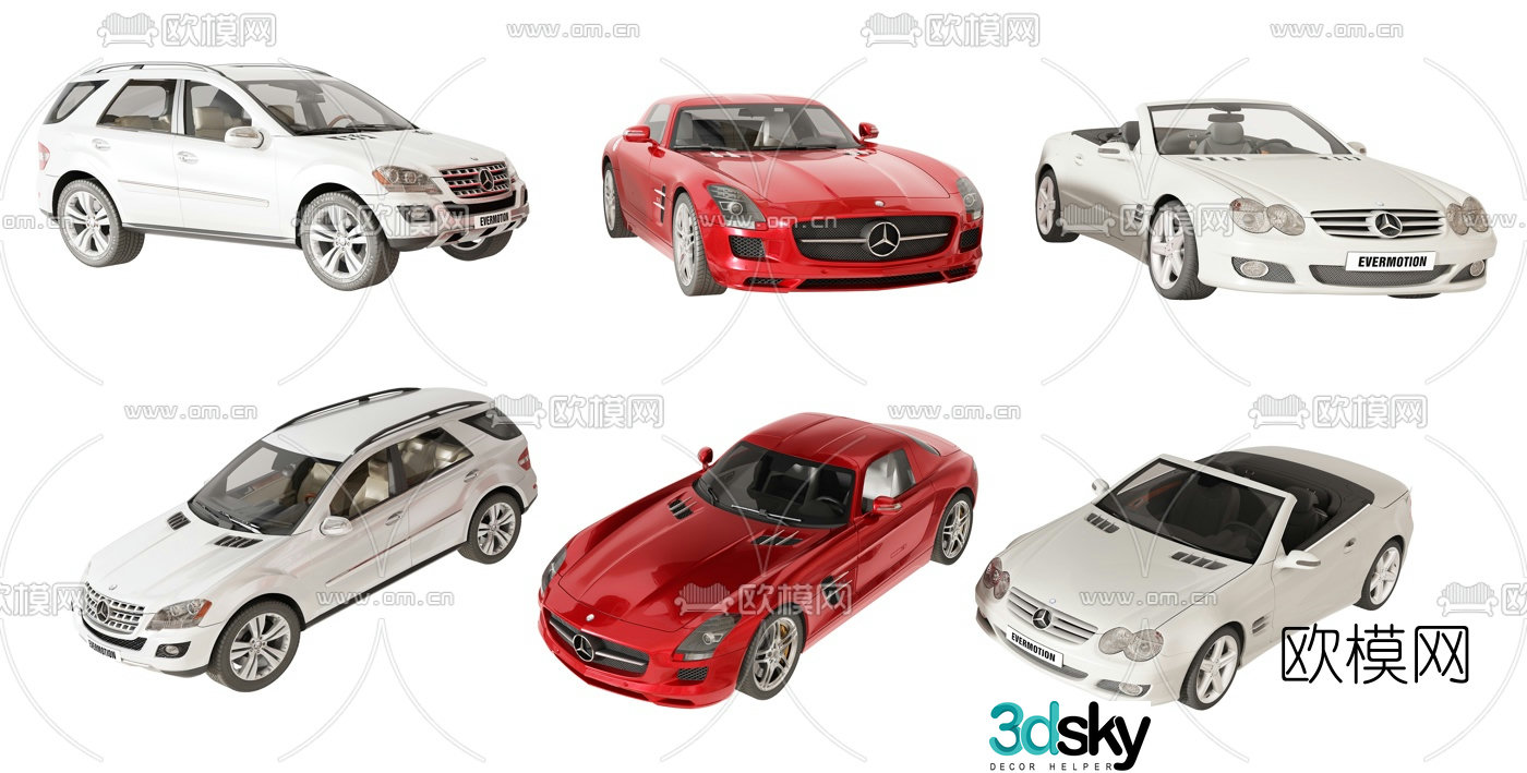 modern car 3d model