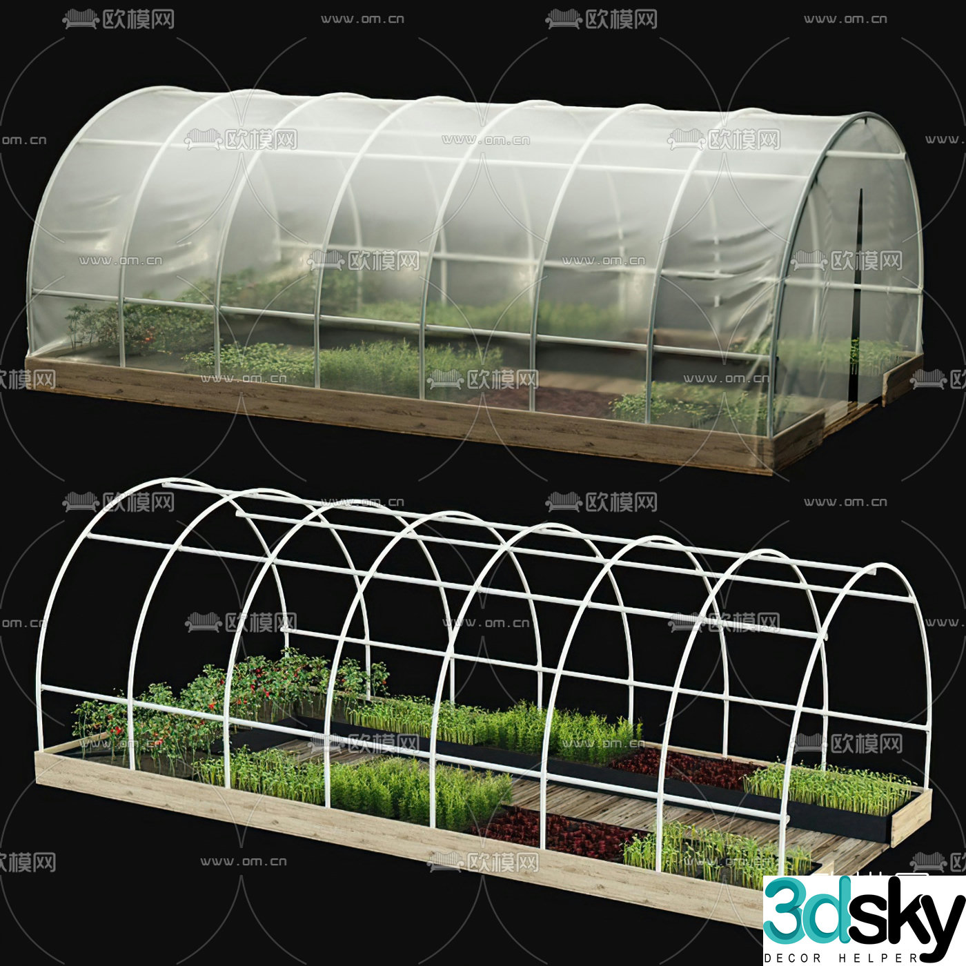 Modern greenhouse vegetable greenhouse 3d model