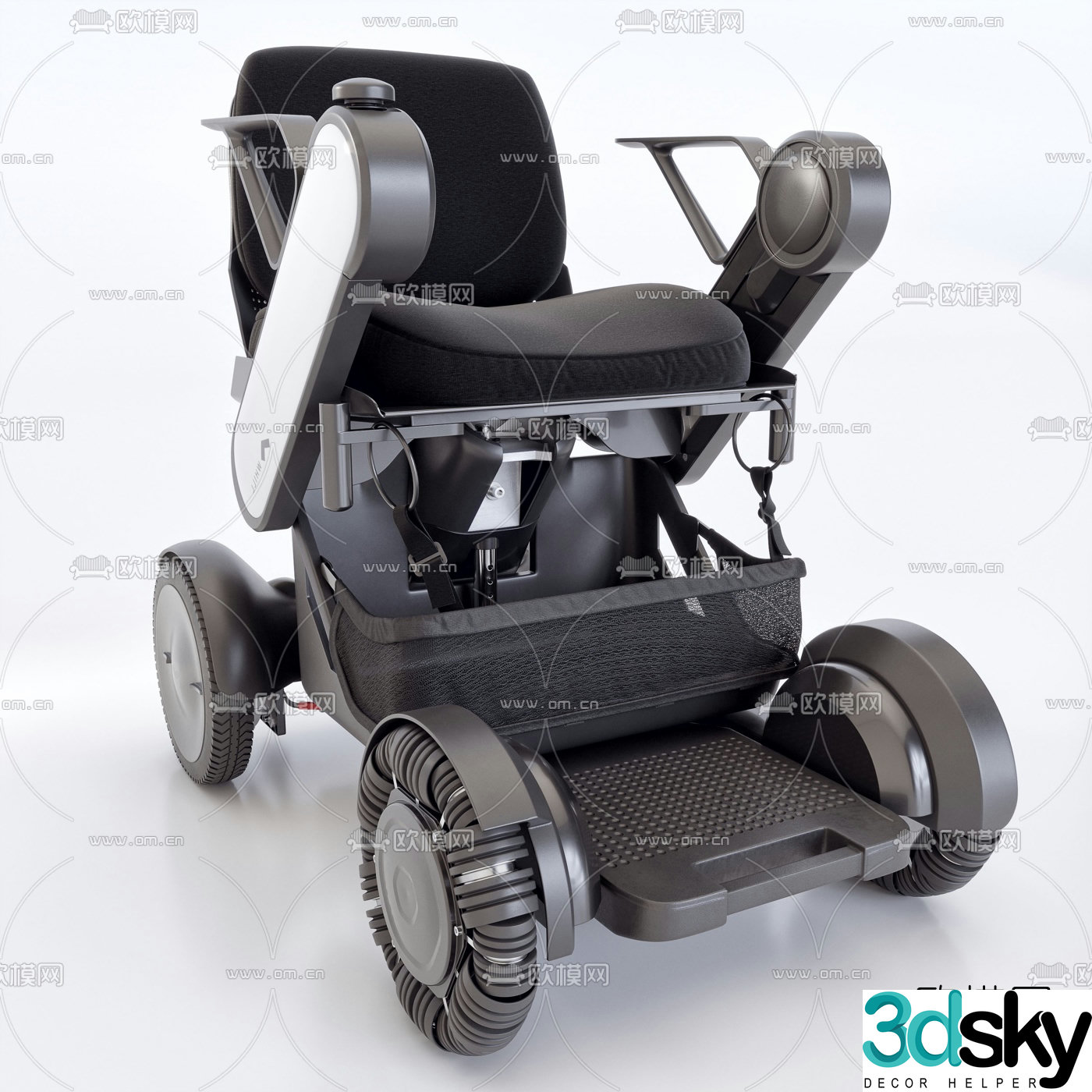 Modern electric wheelchair 3d model