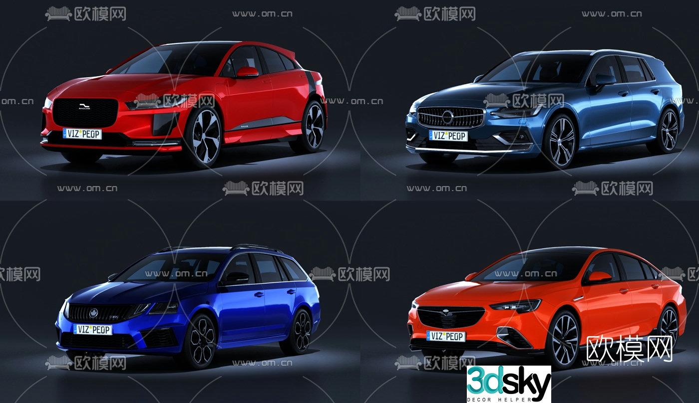 Modern SUV car 3d model