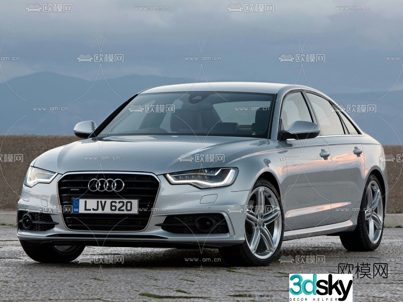 modern audi car 3d model