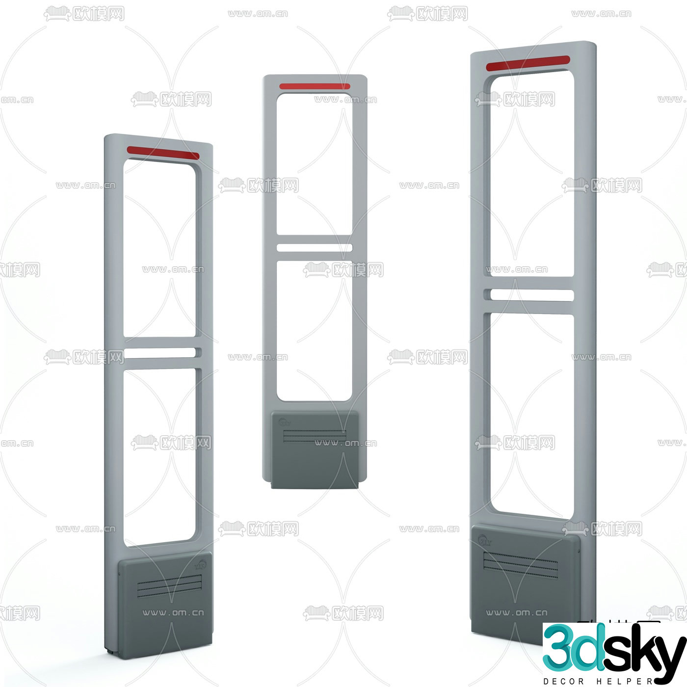 Modern anti-theft sensor door 3d model