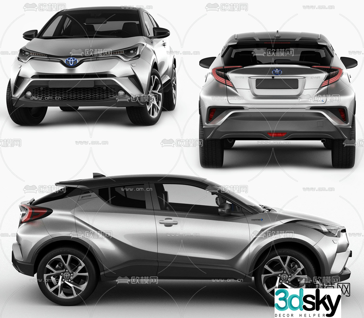 modern toyota suv car 3d model