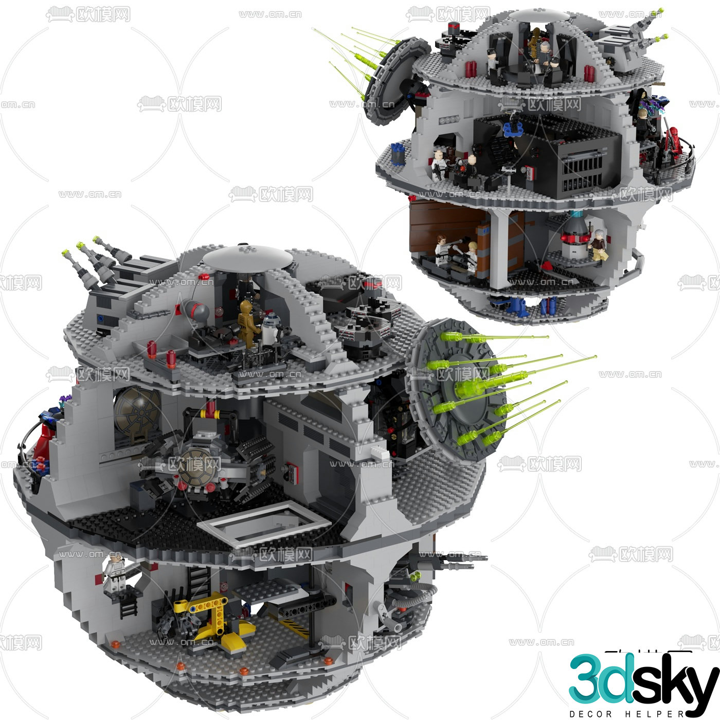 Modern Star Wars Death Star toy 3d model