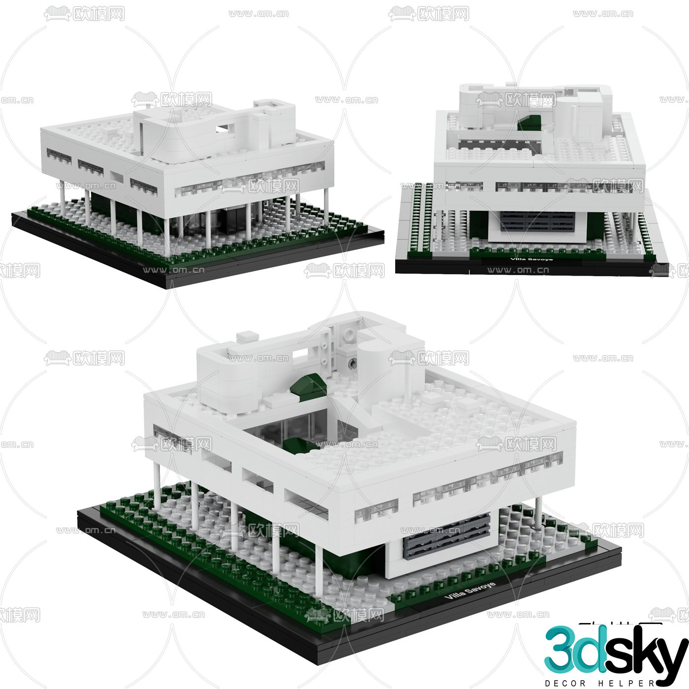 Modern construction toys 3d model