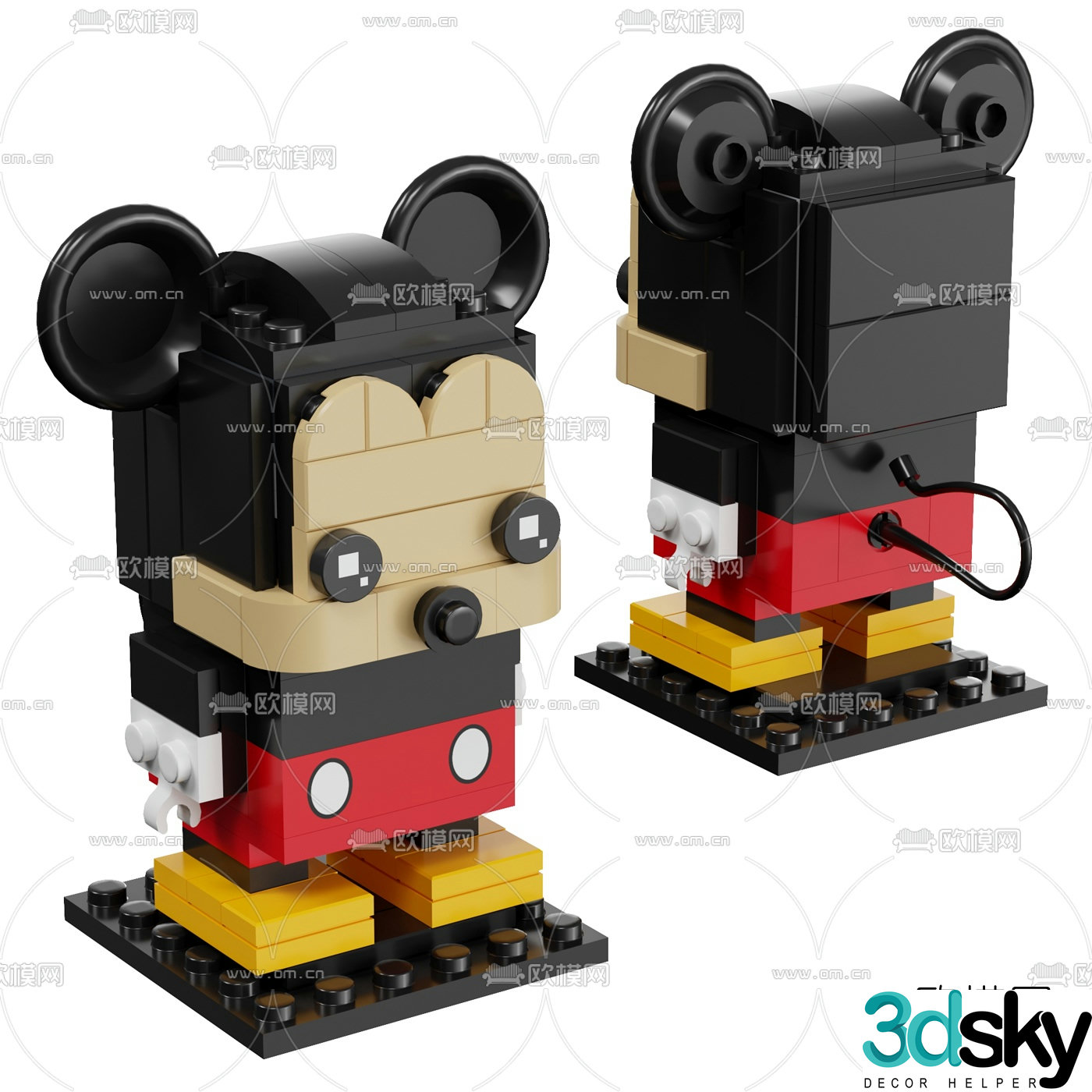 Modern Mickey Mouse toy 3d model