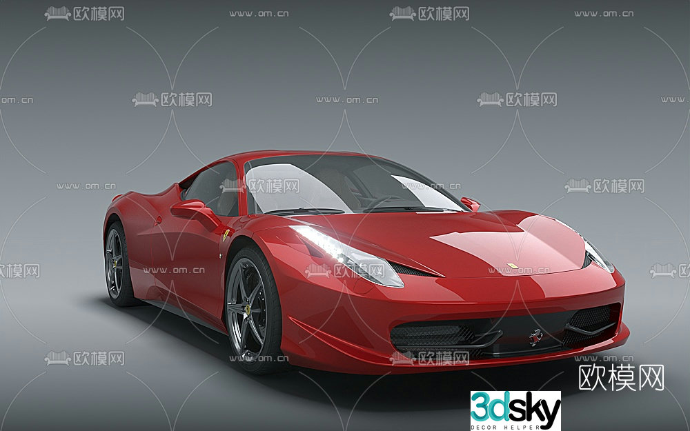 Modern Ferrari 458 sports car 3d model