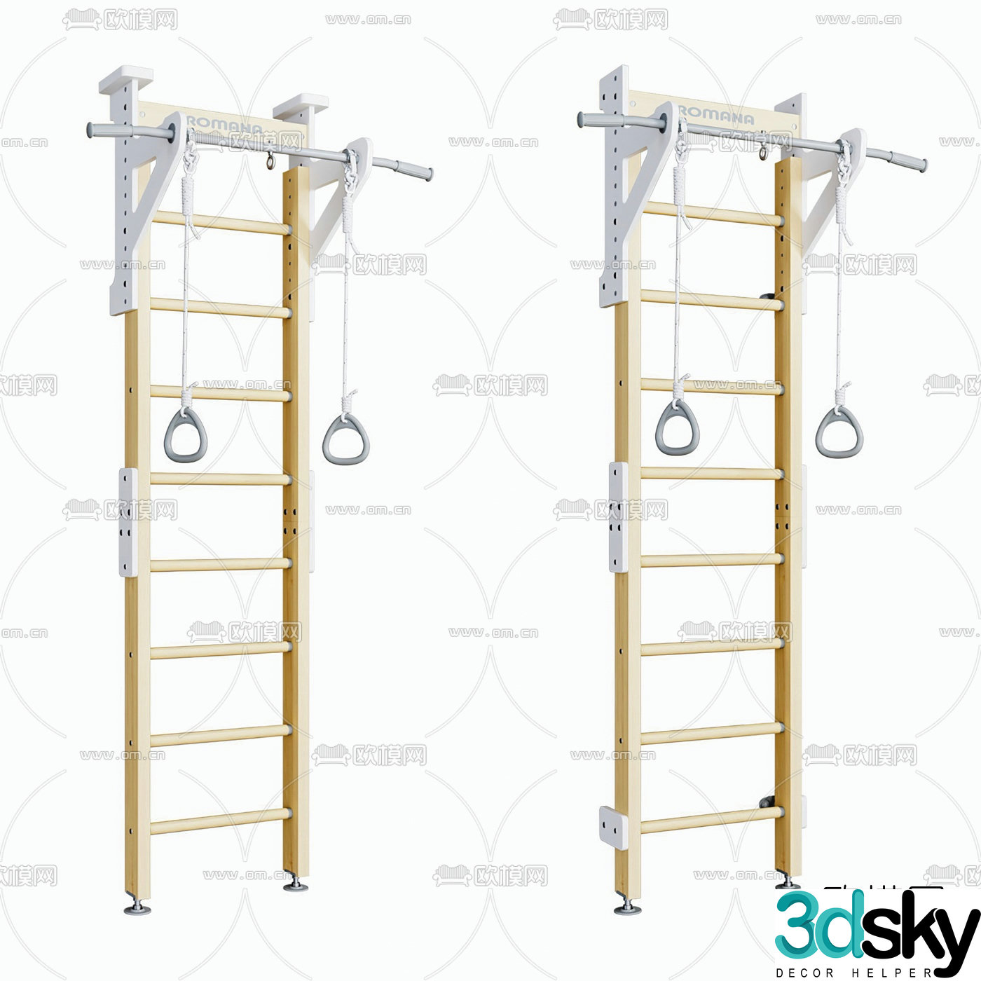 Modern children's climbing ladder 3d model