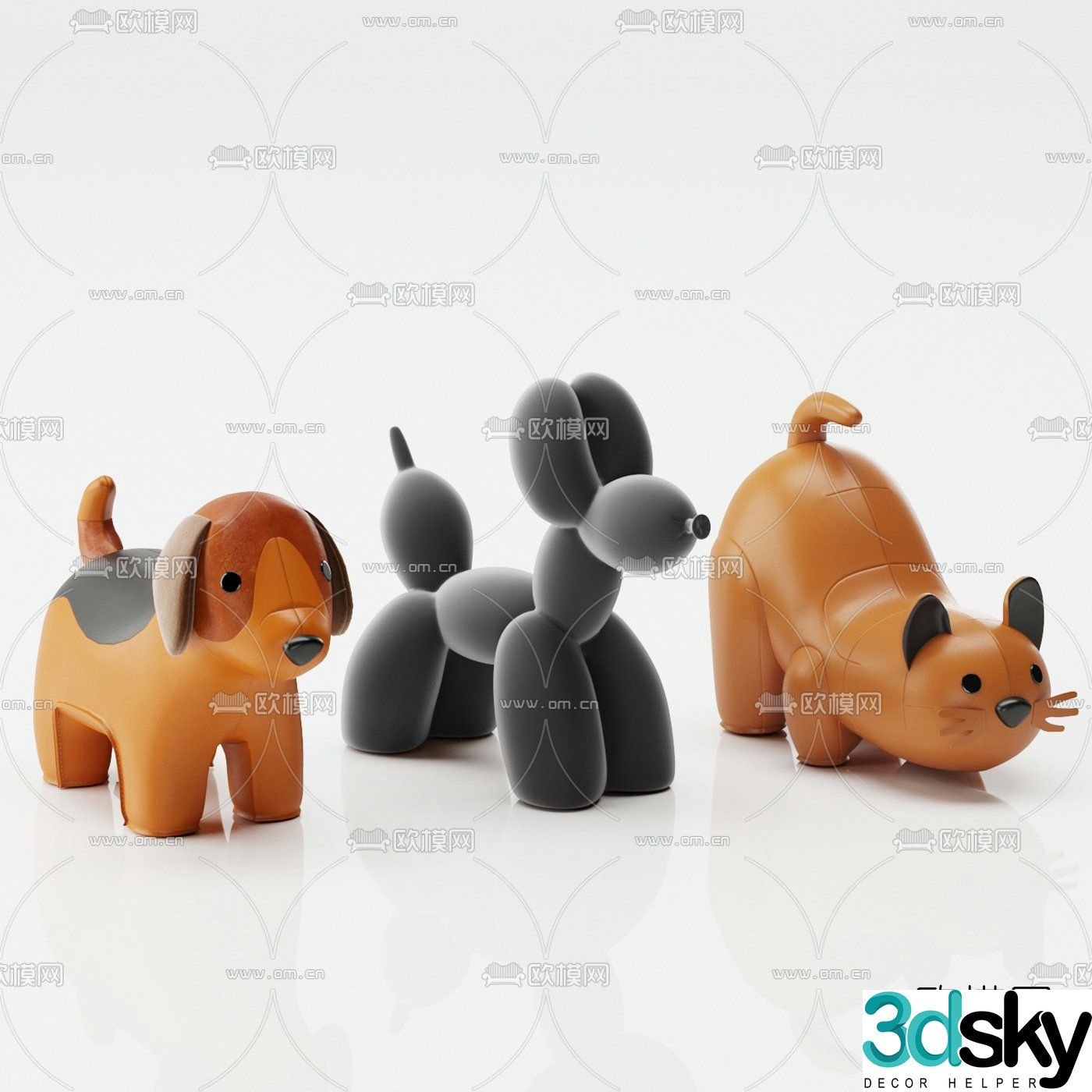 Modern children’s animal seat 3d model
