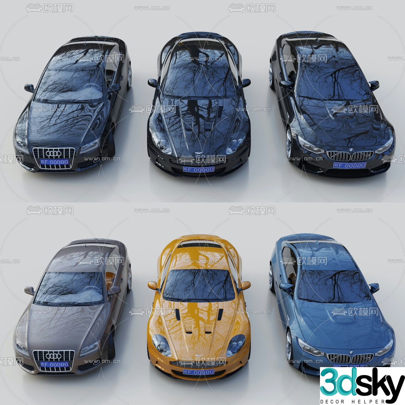 modern car sedan sports car 3d model
