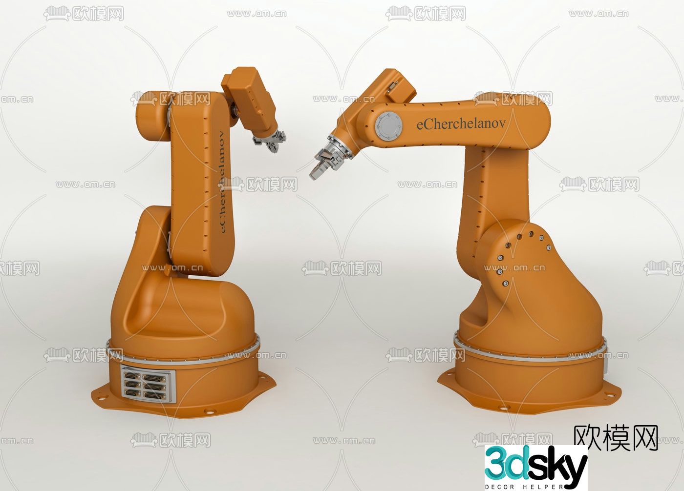 Industrial style robot arm 3d model