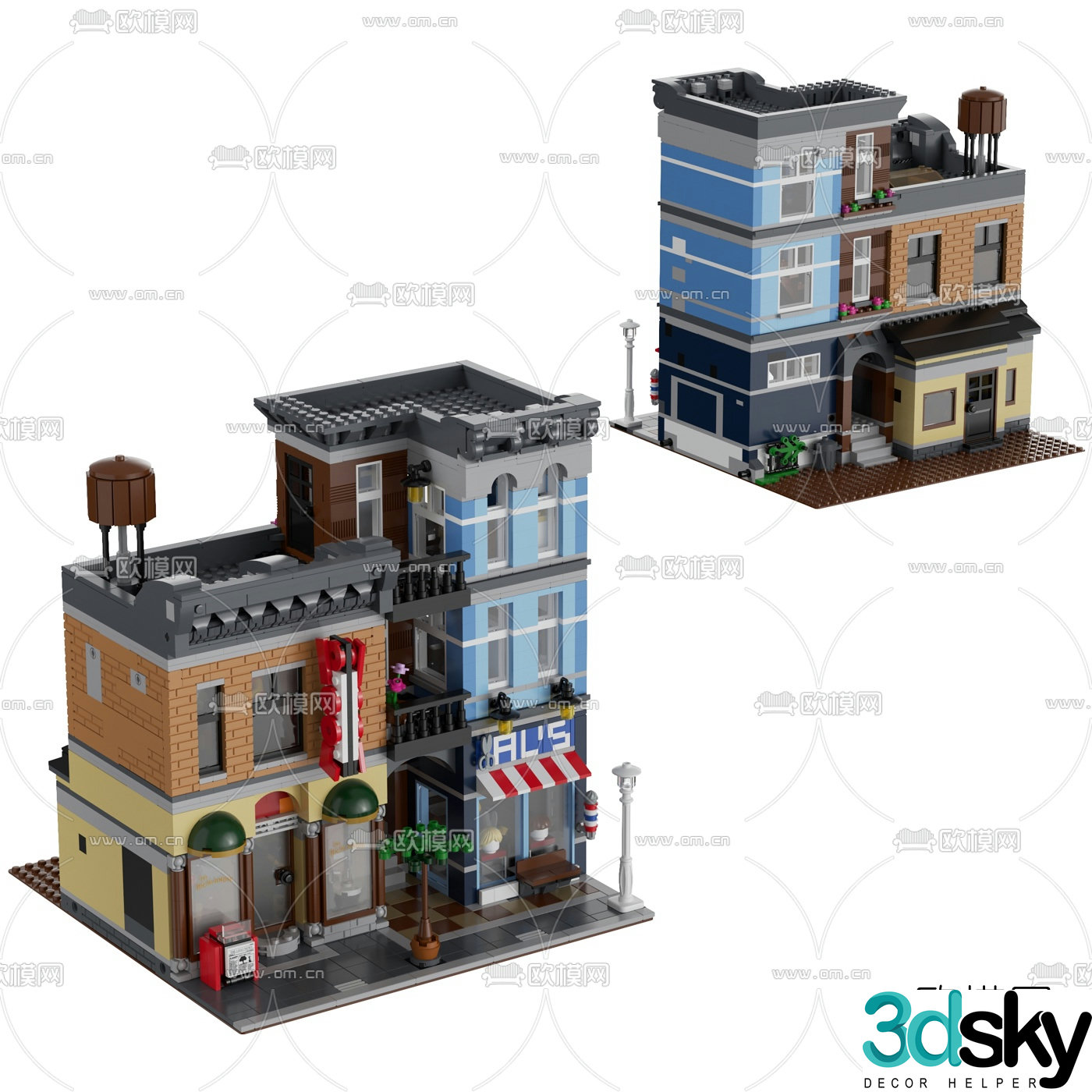 Modern detective agency toys 3d model