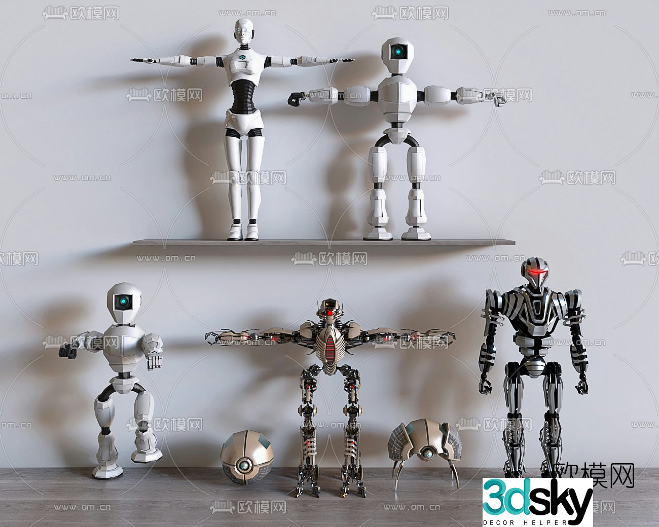 Modern robot toy 3d model