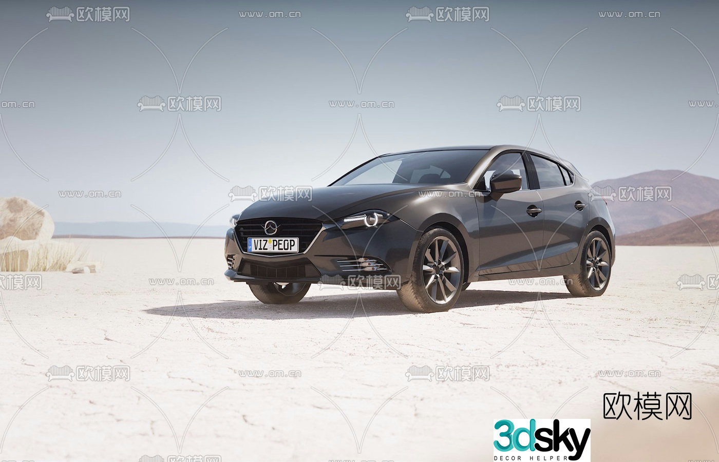 modern car 3d model
