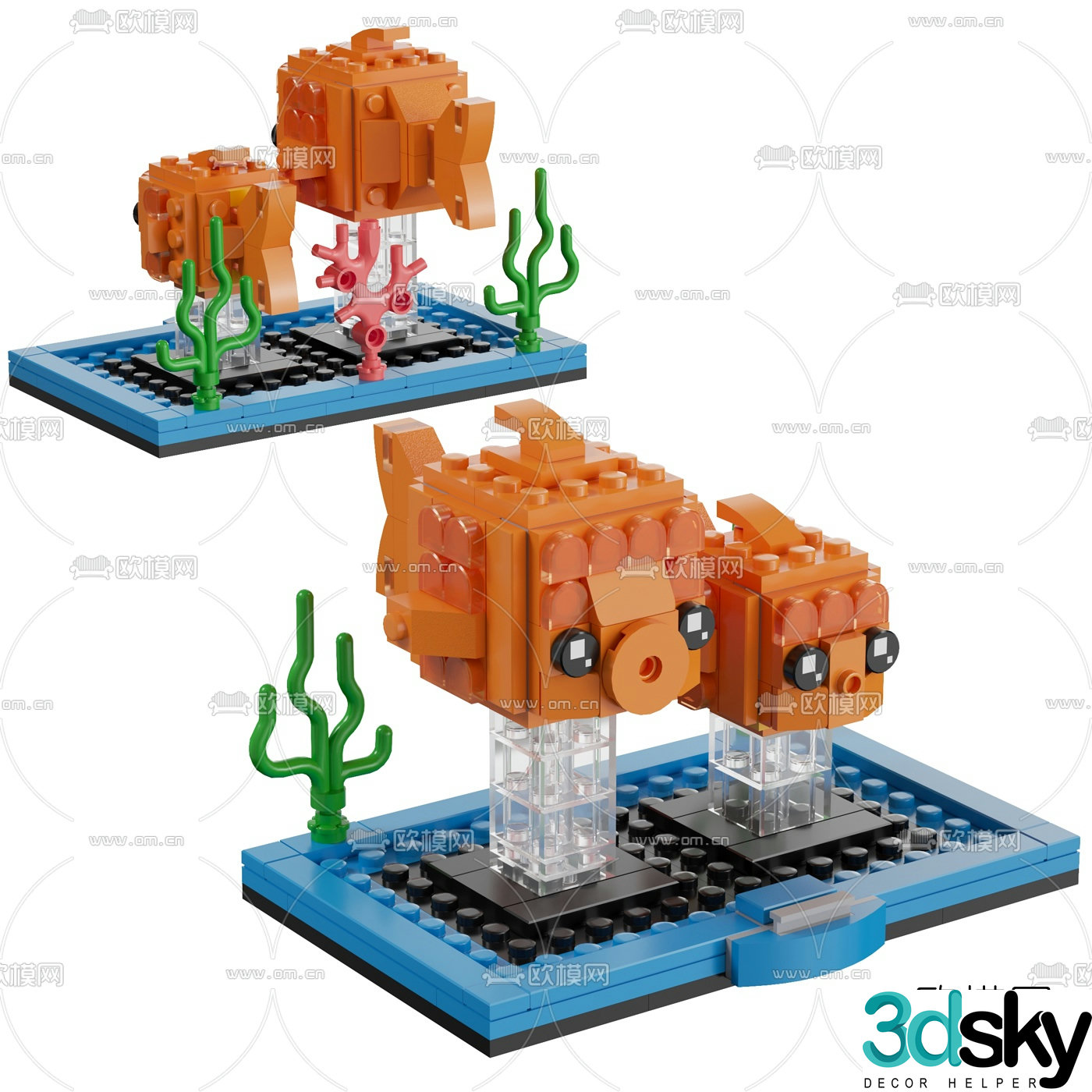 Modern goldfish toy 3d model
