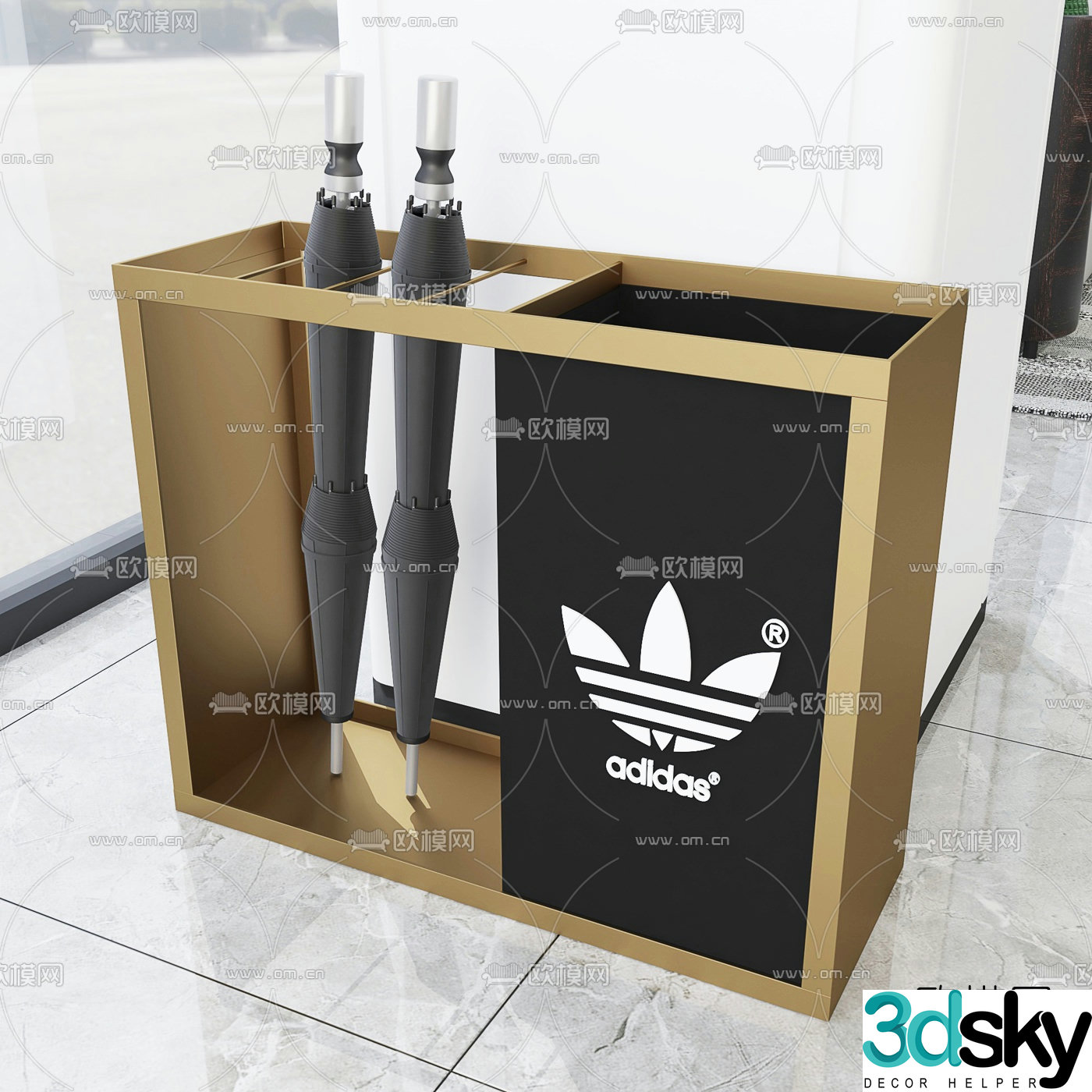 Modern umbrella stand 3d model
