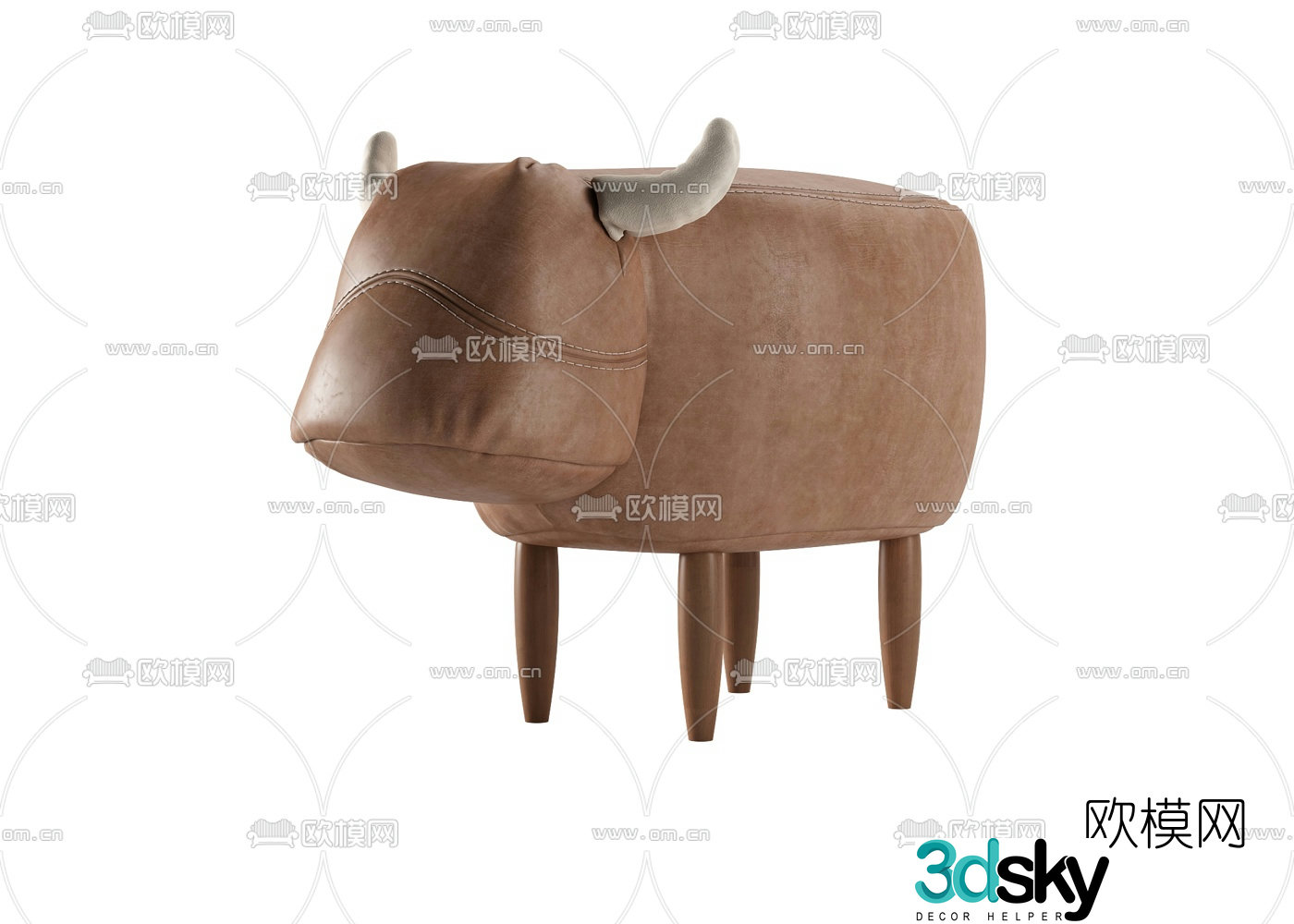 Modern cartoon children’s stool 3d model